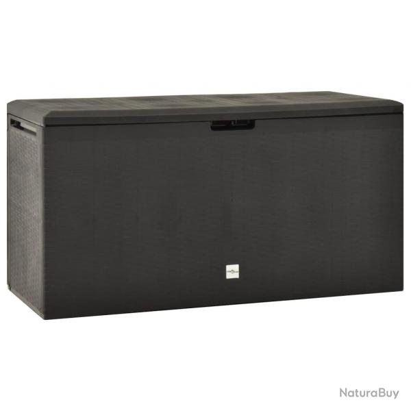Bote de rangement de jardin Anthracite 114x47x60 cm