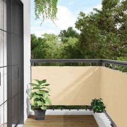Écran d'intimité de balcon crème 1000x75 cm PVC