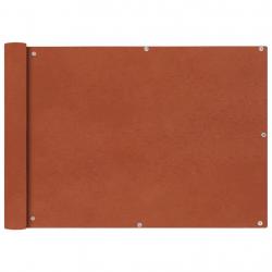 Écran de balcon en tissu Oxford 75x600 cm Ocre marron