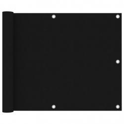 Écran de balcon Noir 75x600 cm Tissu Oxford
