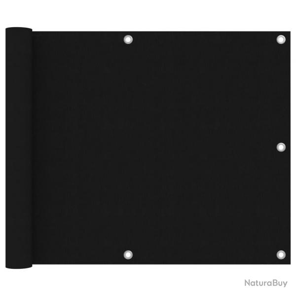cran de balcon Noir 75x600 cm Tissu Oxford