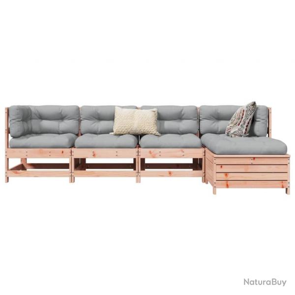 Salon de jardin 5 pcs bois massif sapin de douglas