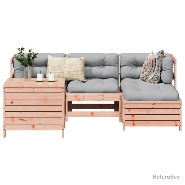 Salon de jardin 5 pcs bois massif sapin de douglas