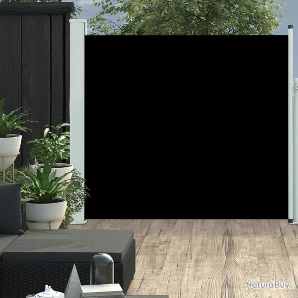 Auvent latral rtractable de patio 170x300 cm Noir