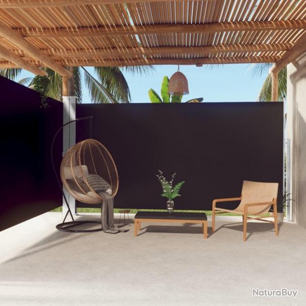 Auvent latral rtractable Noir 200x600 cm