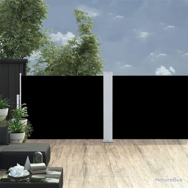 Auvent latral rtractable Noir 120 x 1000 cm