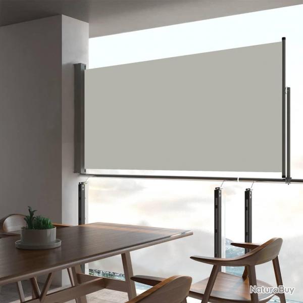 Auvent latral rtractable de patio 80x300 cm Crme