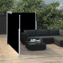 Auvent latéral rétractable Noir 100 x 600 cm