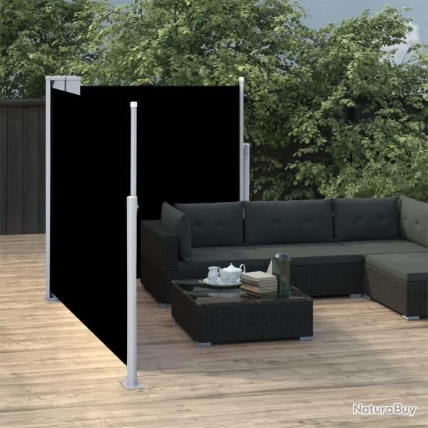 Auvent latral rtractable Noir 100 x 600 cm