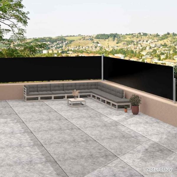 Auvent latral rtractable Noir 117x1200 cm