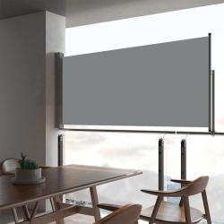 Auvent latéral rétractable de patio 60x300 cm Gris