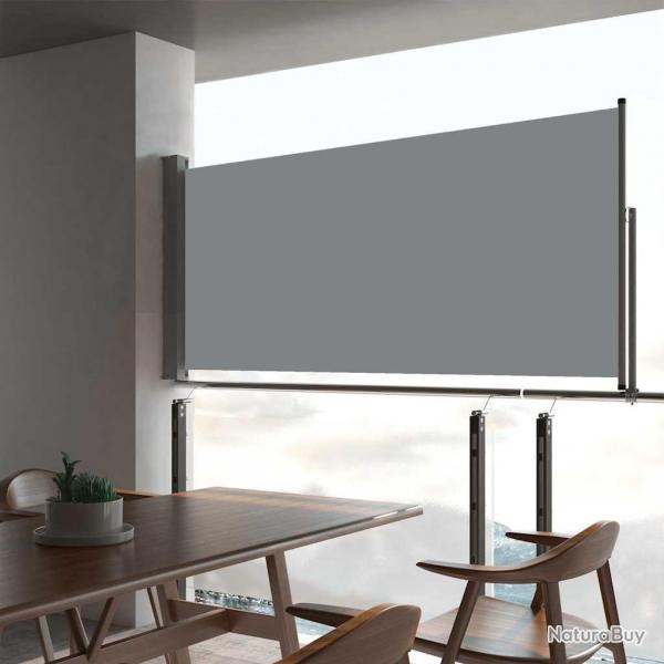 Auvent latral rtractable de patio 60x300 cm Gris