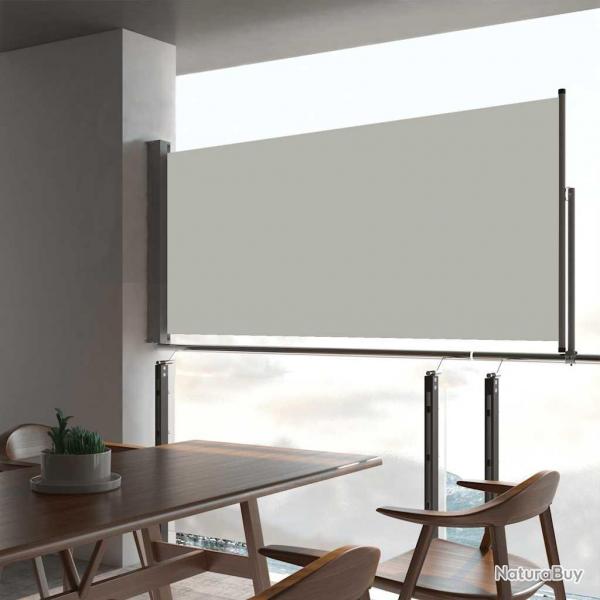 Auvent latral rtractable de patio 60x300 cm Crme