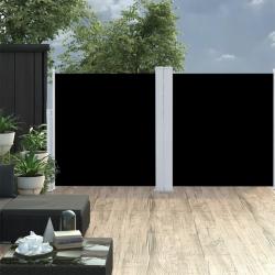 Auvent latéral rétractable Noir 120 x 600 cm