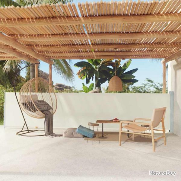 Auvent latral rtractable de patio 117x600 cm Crme