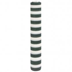 Filet brise-vue vert et blanc 1,2x10 m PEHD 75 g/m²