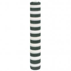 Filet brise-vue vert et blanc 2x25 m PEHD 150 g/m²