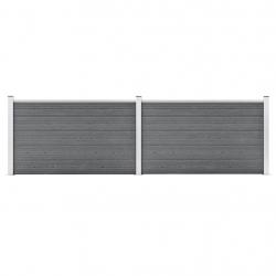 Clôture de jardin WPC 353x106 cm Gris