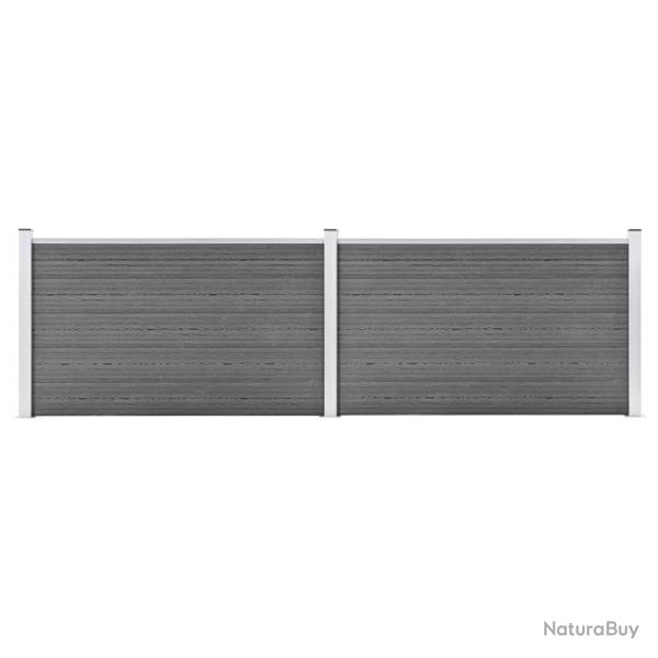 Clture de jardin WPC 353x106 cm Gris