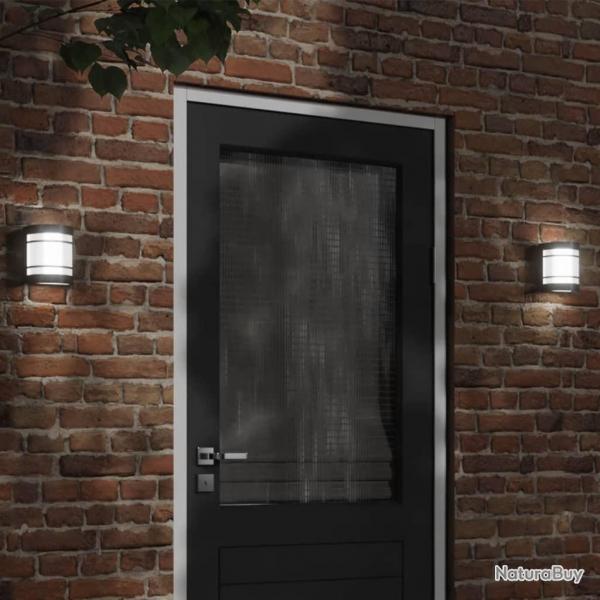 Applique murale d'extrieur noir acier inoxydable
