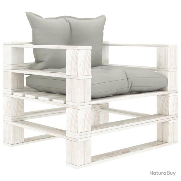 Canap palette de jardin avec coussins taupe Bois