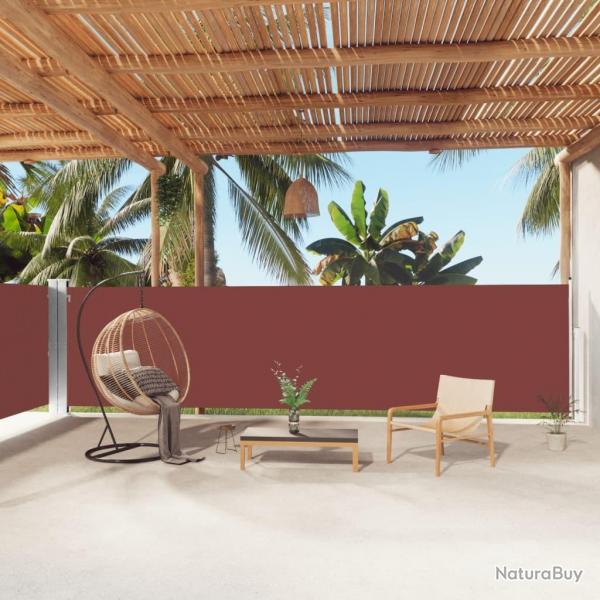 Auvent latral rtractable Marron 160x1000 cm