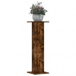 Supports pour plantes 2 pcs chêne fumé bois d'ingénierie
