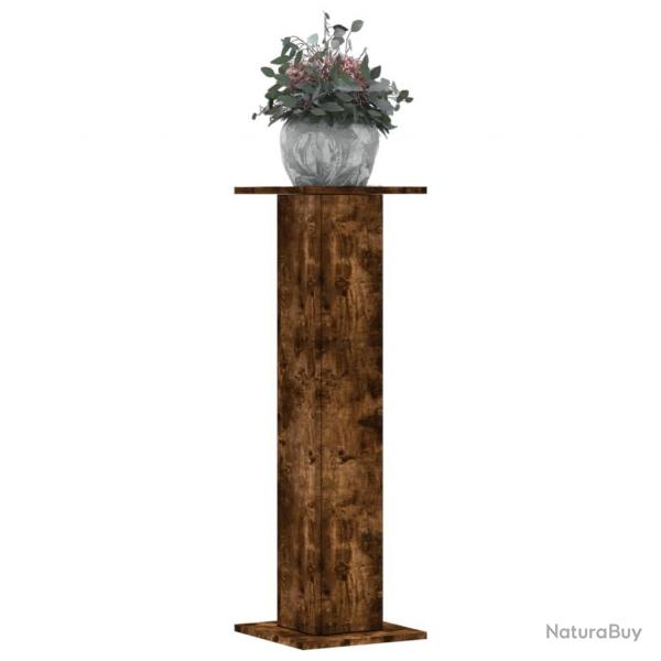 Supports pour plantes 2 pcs chne fum bois d'ingnierie