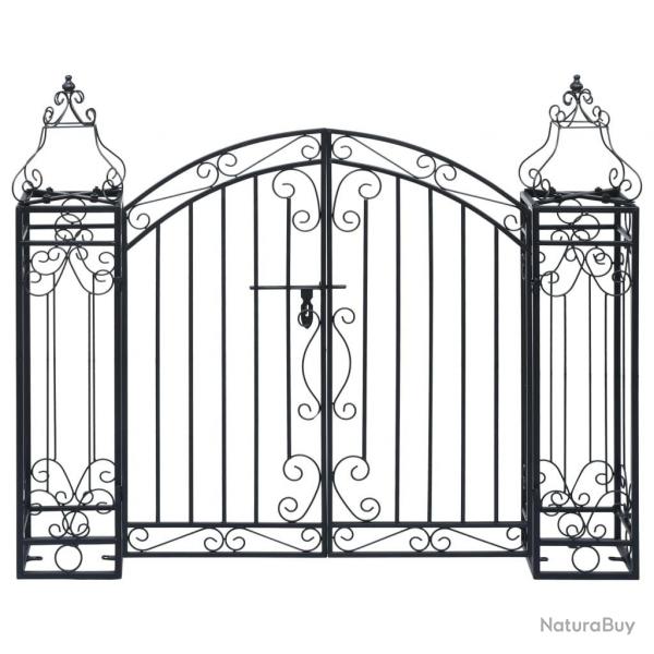 Portillon ornemental de jardin Fer forg 122x20,5x100 cm