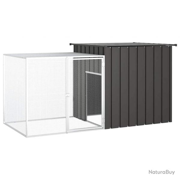 Cage pour poules 200 x 91 x 100 cm acier galvanis anthracite 02_0041655