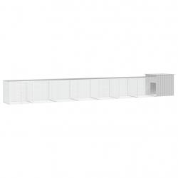 Cage pour poules 700 x 91 x 100 cm acier galvanisé gris 02_0041661