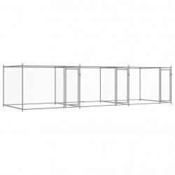 Cage pour chien avec portes 6 x 2 x 1,5 m acier galvanisé gris 02_0041625