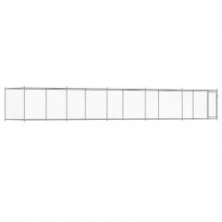 Cage pour chien avec porte 10 x 2 x 1,5 m acier galvanisé gris 02_0041616