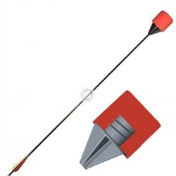 Fleche Touch pour Battle Archery embout caoutchouc- Unité