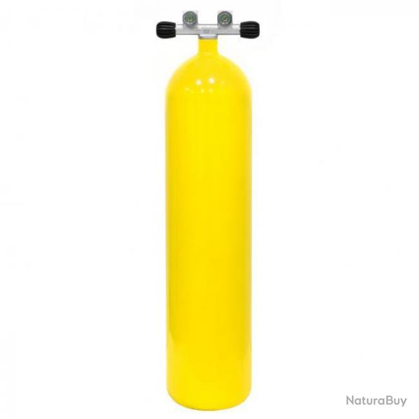 Bouteille de plonge Jaune 15 litres 230 bars Double robinet 230 bars