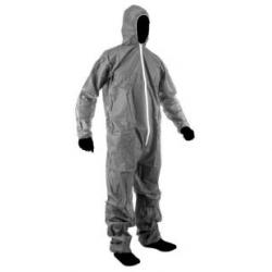 Combinaison papier Jetable Capuche PLP taille XXL gris- Conditionnement par 25
