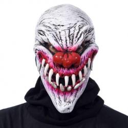 Masque Latex Halloween Last Laught Evil Clown Reactif UV