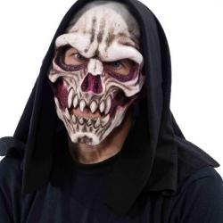Masque Latex Halloween Dem Bones Réactif UV Blanc