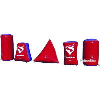 Kit 5 Obstacles - Gellball- Archery - Paintball - Laser - Rouge Bleu Item 13294710