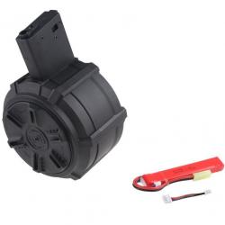 Chargeur Electrique Tambour M4 AEG 2300 billes G08170 -G et G + batt