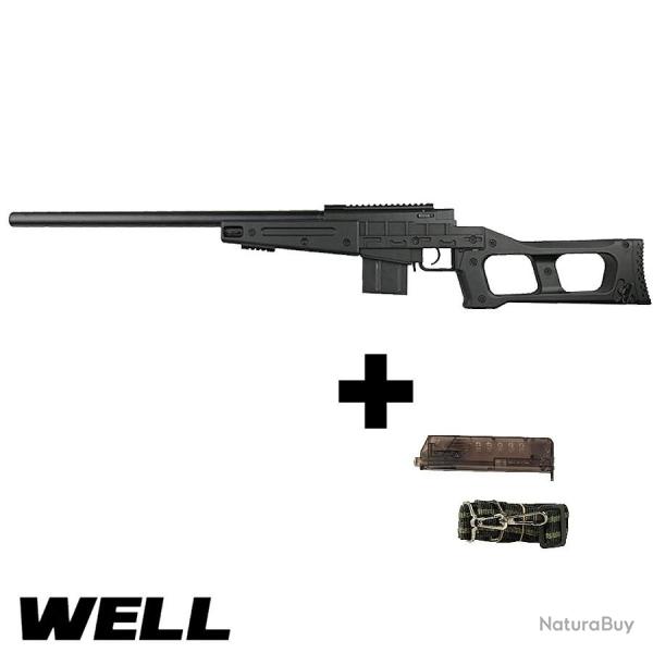 Fusil Sniper Airsoft MB4408A Well - Rplique Longue Distance avec Systme Hop-Up Ajustable