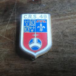 insigne émail  C.R.S . 49 obsolète  police nationale / drago paris