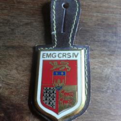 insigne E.M.G émail  C.R.S . IV  obsolète  police nationale / drago paris