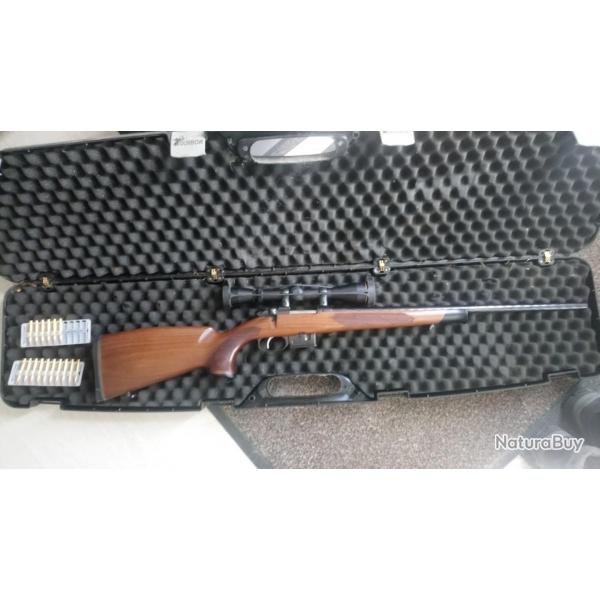 Carabine CZ 527 exclusive calibre 222 remington + lunette leupold 3x9x40 + malette gunbow.