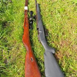 Fusil mosin nagant modifié 30-284..           Vends ou échange