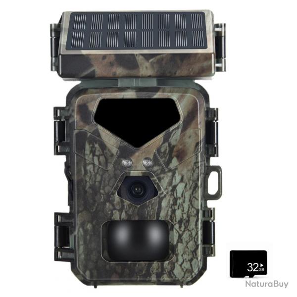 Camra Chasse 20MP 1080P Vision Nocturne Etanche Capteur PIR Panneau Solaire Livraison OFFERTE