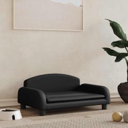 Lit pour chien noir 70x45x30 cm similicuir
