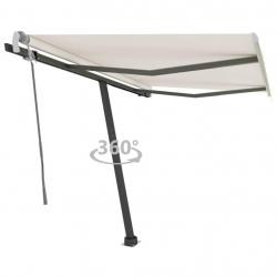 Auvent manuel rétractable sur pied 350x250 cm Crème