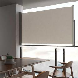Auvent latéral rétractable de patio 140 x 300 cm Blanc cassé