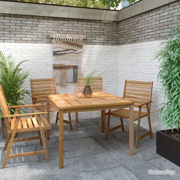 Table  dner de jardin 110x110x77 cm Bois de teck solide